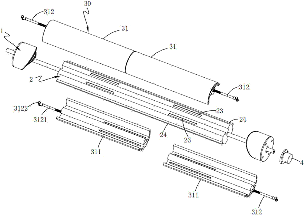 Conveying guide roller for rapid expanding and setting of high-performance films