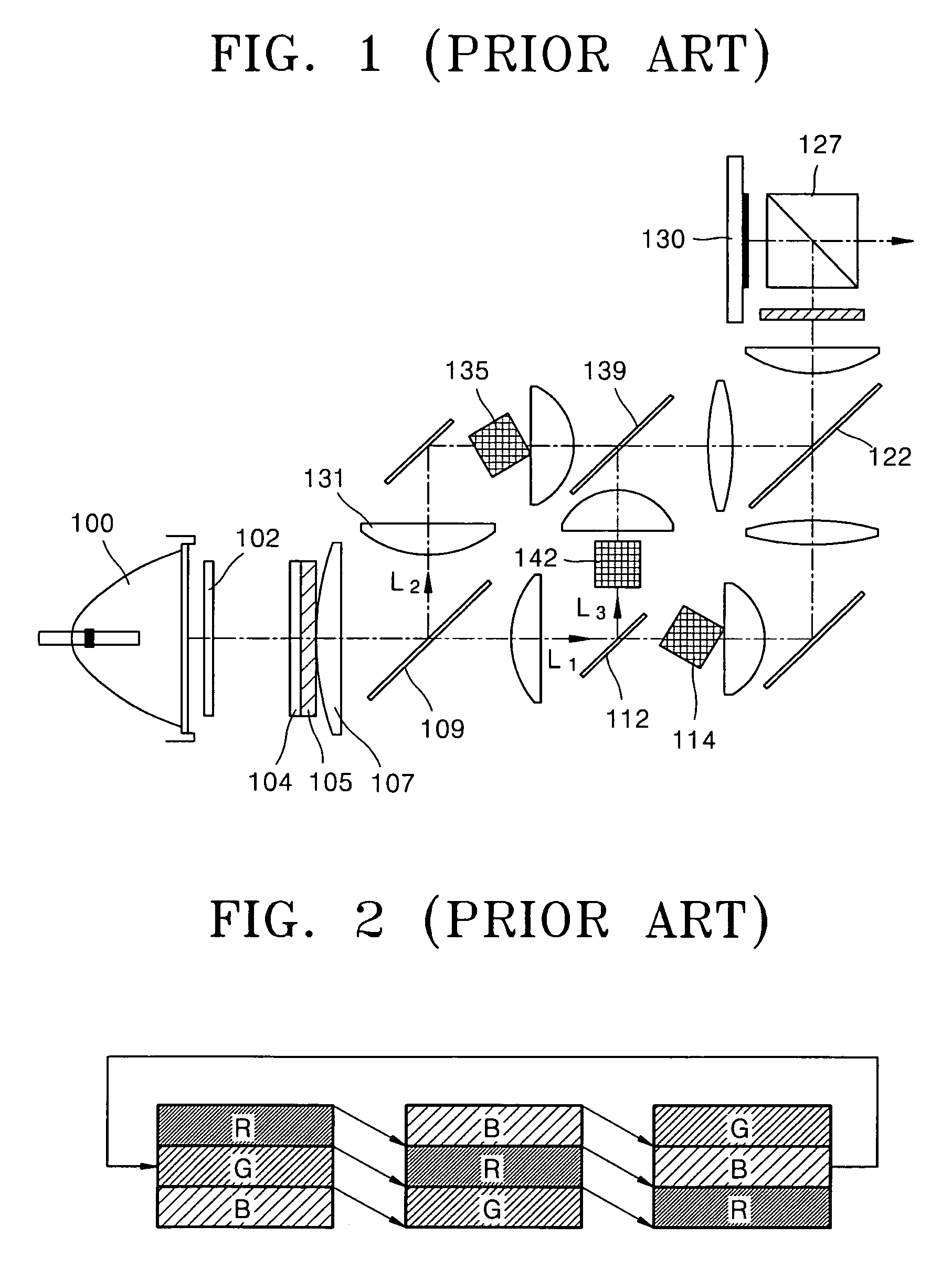 Projection system with scrolling unit