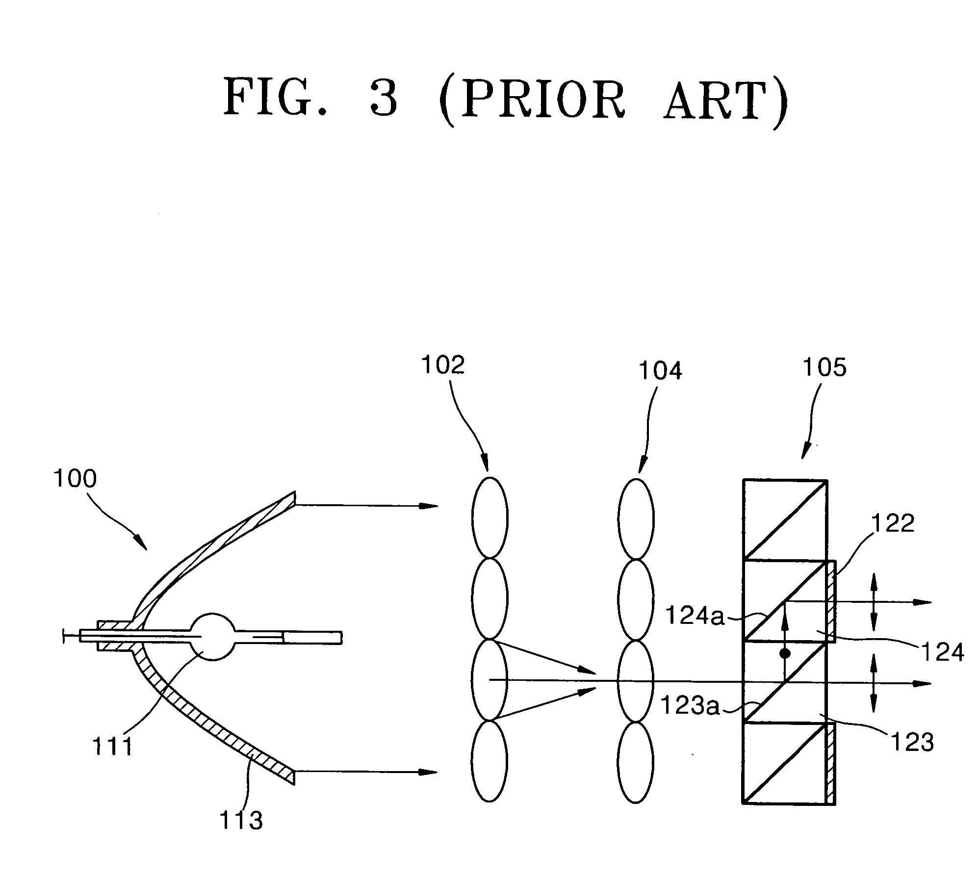 Projection system with scrolling unit