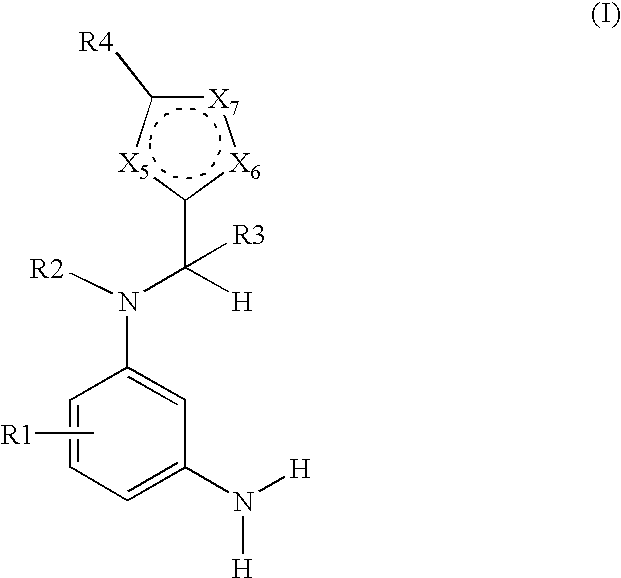 N-heteroarylmethyl-m-phenylenediamine derivatives-containing dyes for keratin fibers and novel n-heteroarylmethyl-m-phenylenediamine derivatives