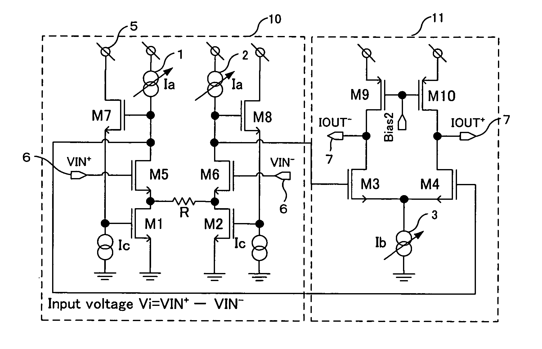 Variable transconductance circuit