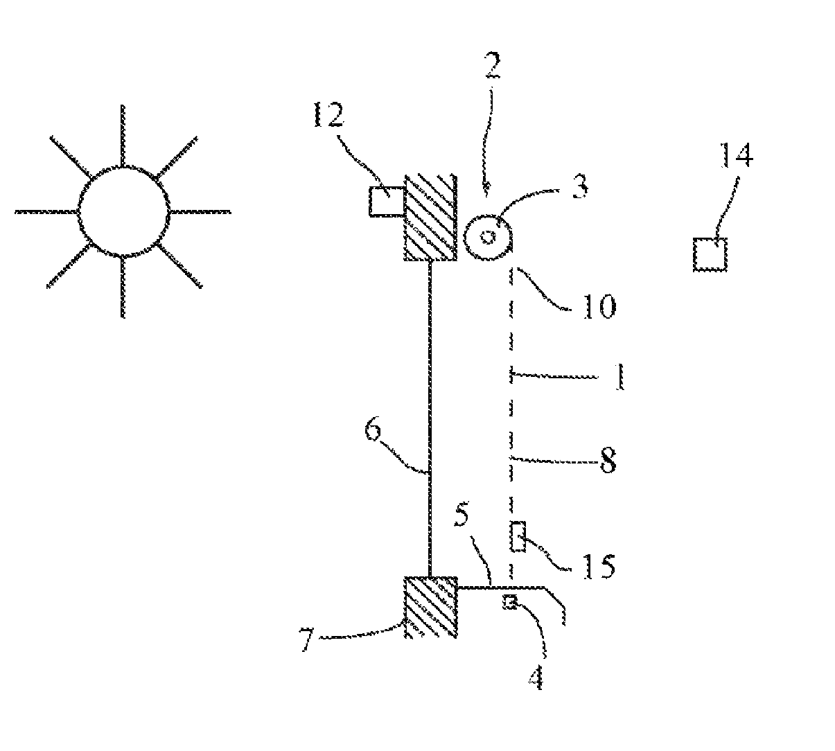 Method for controlling an elastic extensible screen having a variable degree of opening and suitable control device