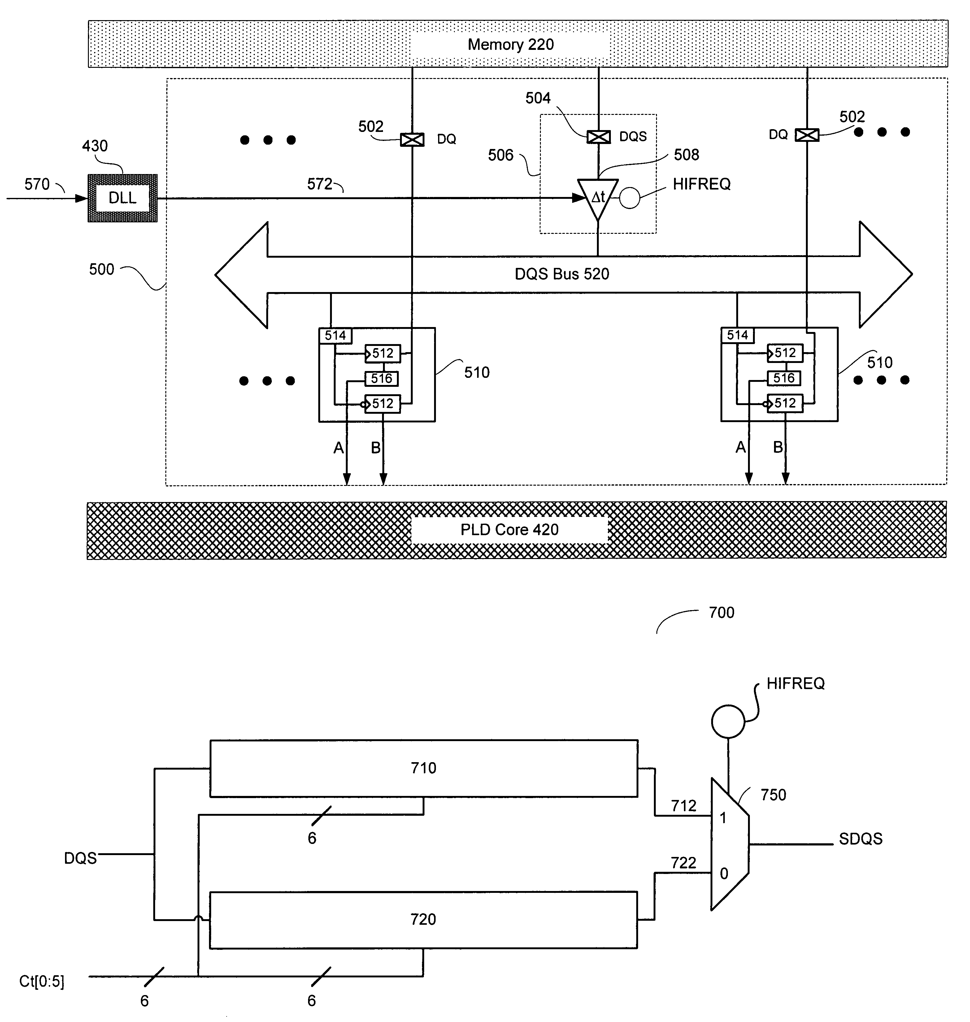 Memory interface phase-shift circuitry to support multiple frequency ranges