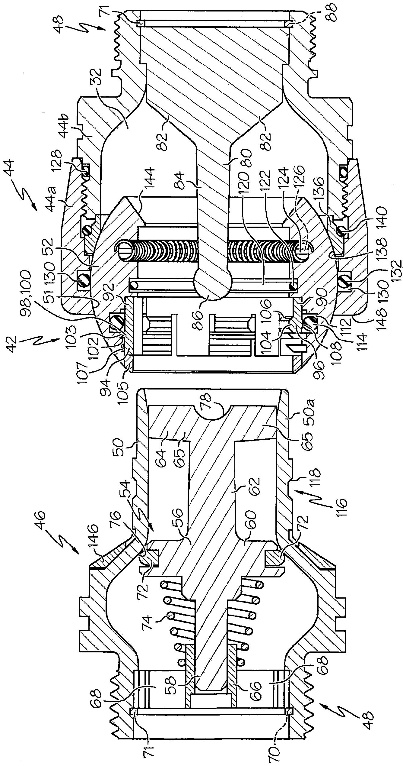 Ball and socket breakaway connector