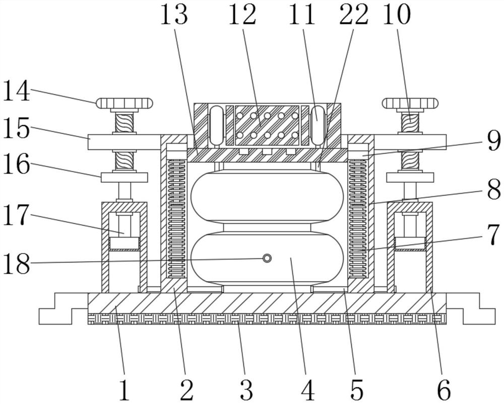 Large-load low-frequency air bag vibration isolator for ship