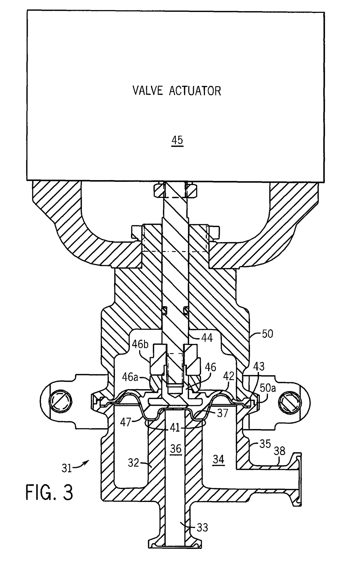 Aseptic flow control valve with outside diameter valve closure