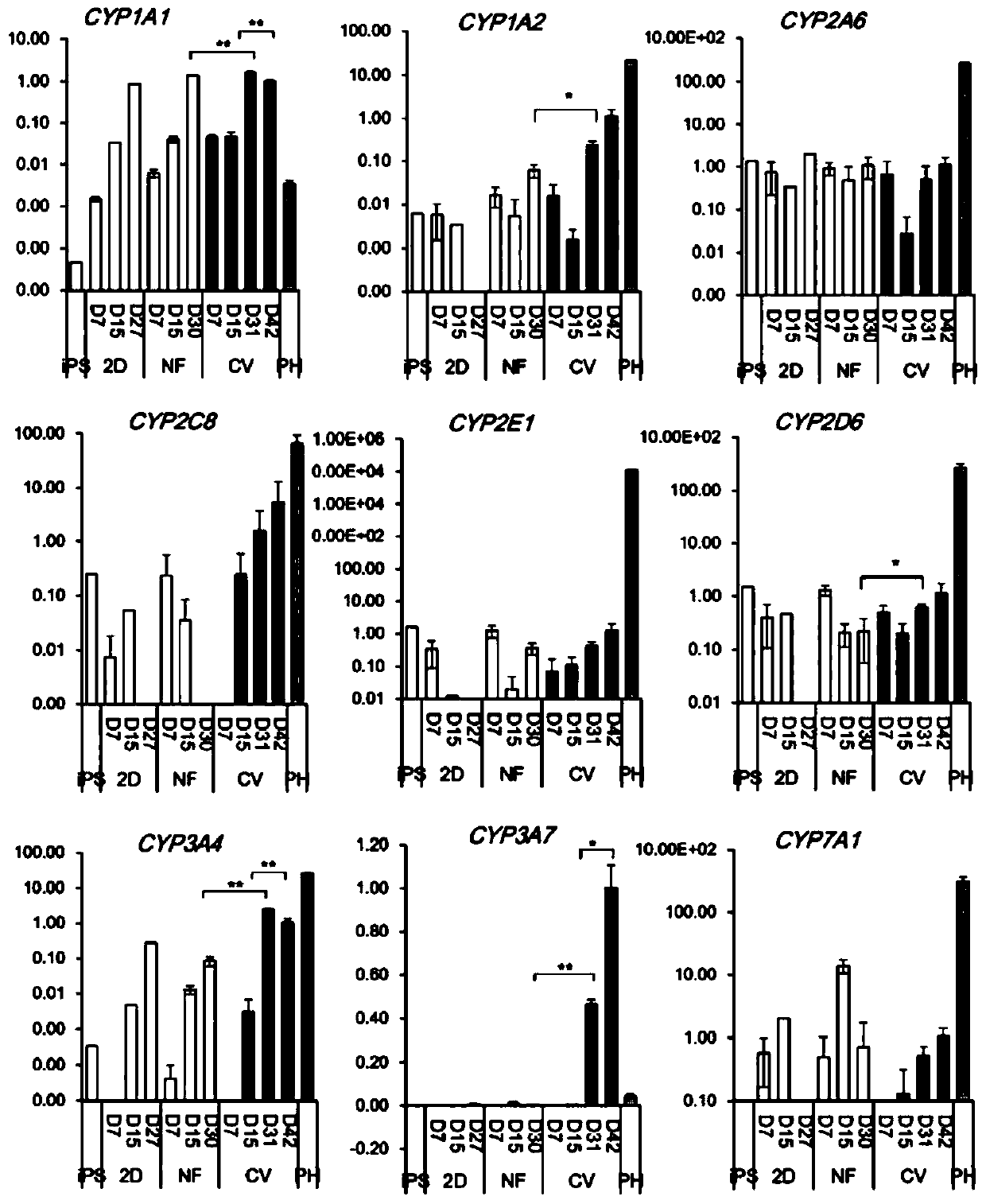 Method for inducing differentiation of pluripotent stem cells into hepatocytes