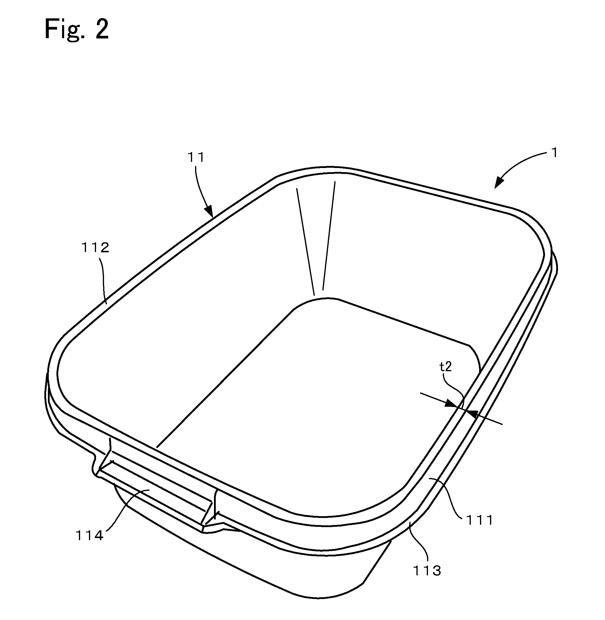 Lid and container provided therewith