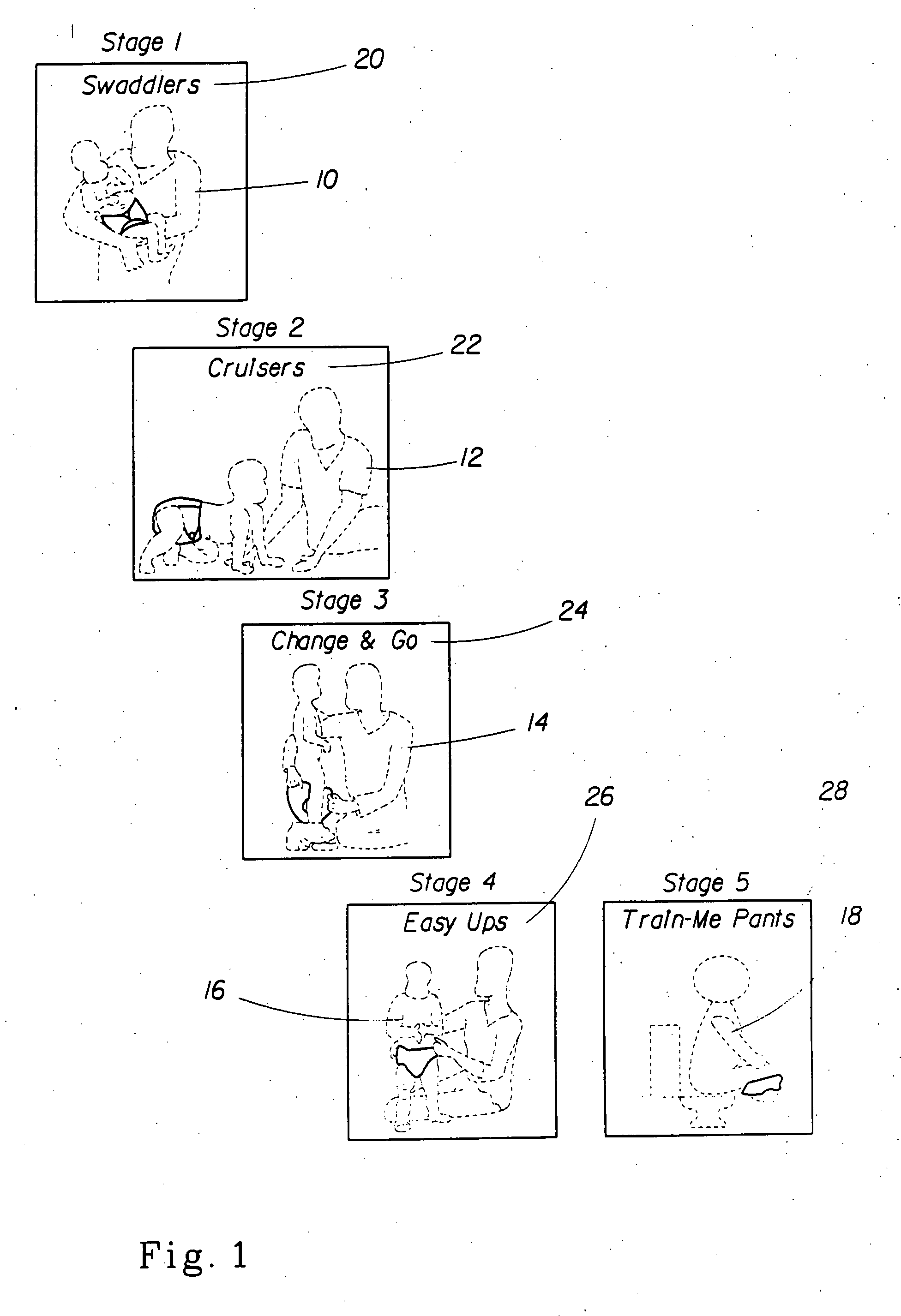 Merchandise display system for identifying disposable absorbent article configurations for wearers