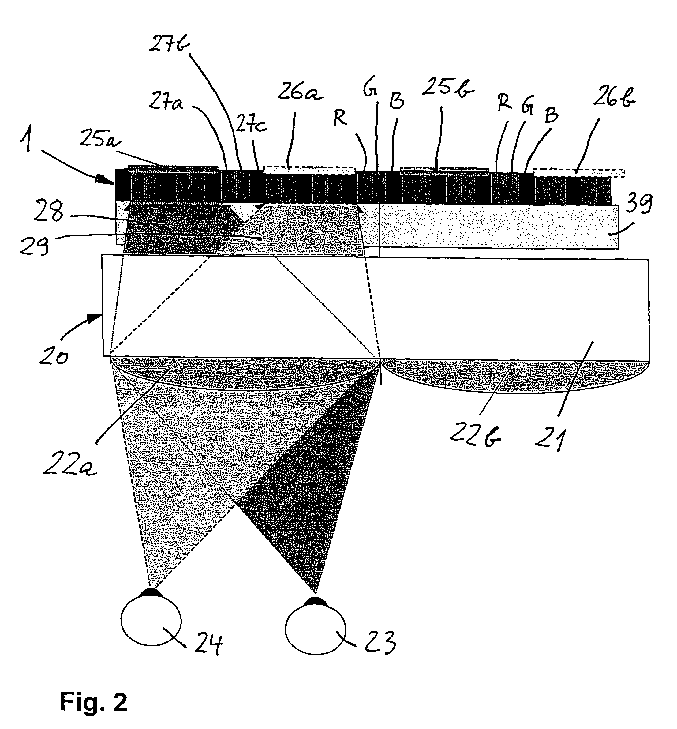 Autostereoscopic reproduction system for 3-D displays