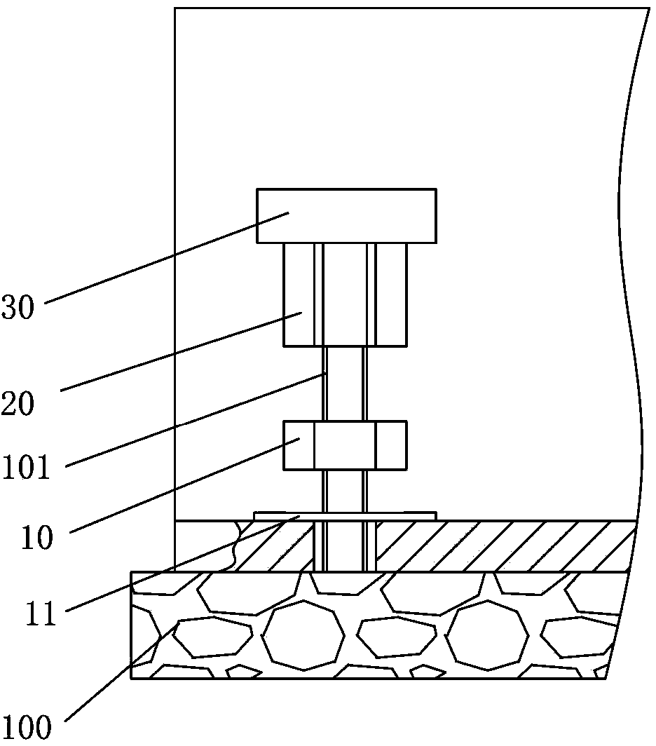 Construction method of installation equipment without sizing block