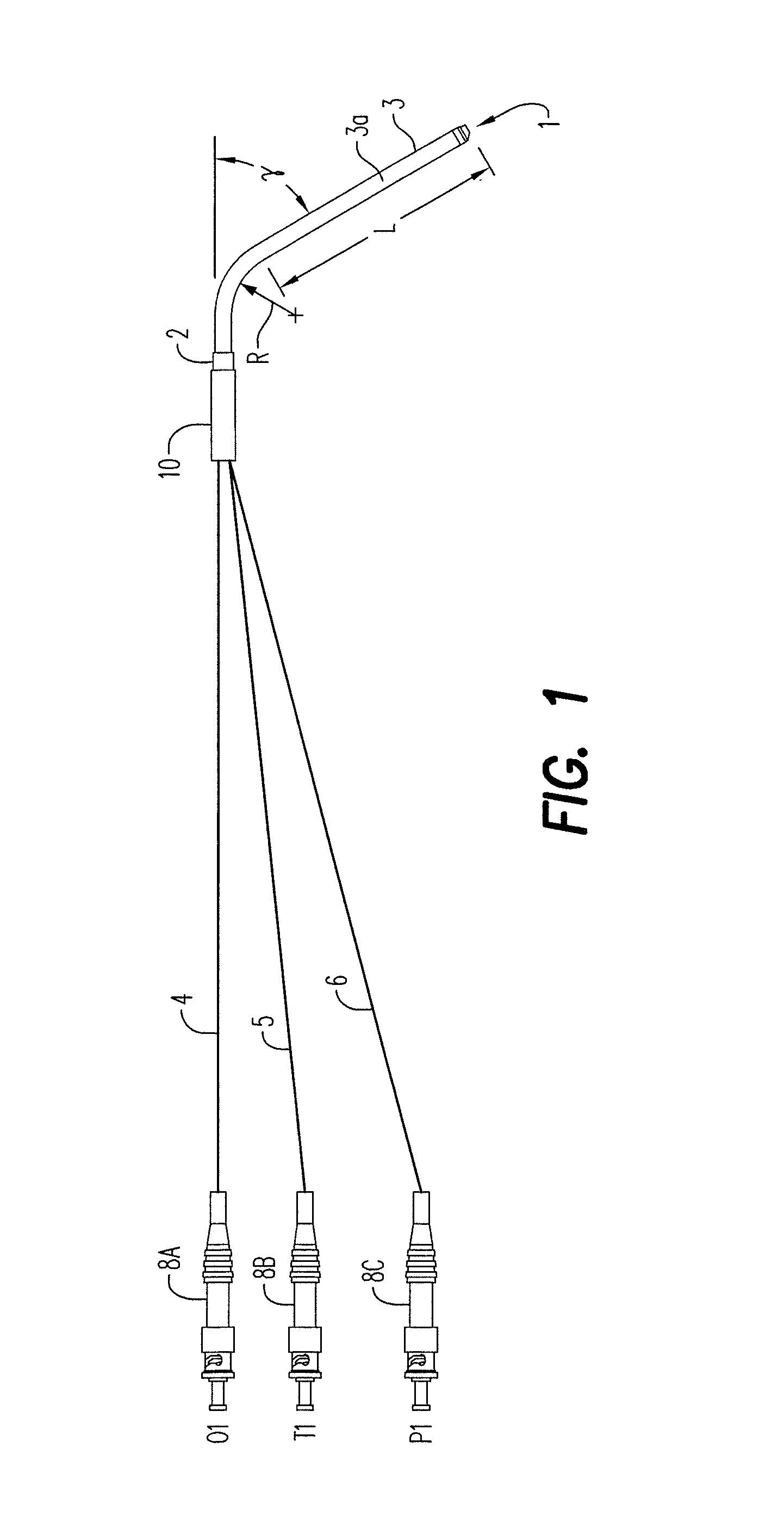 Optical probe containing oxygen, temperature, and pressure sensors and monitoring and control systems containing the same
