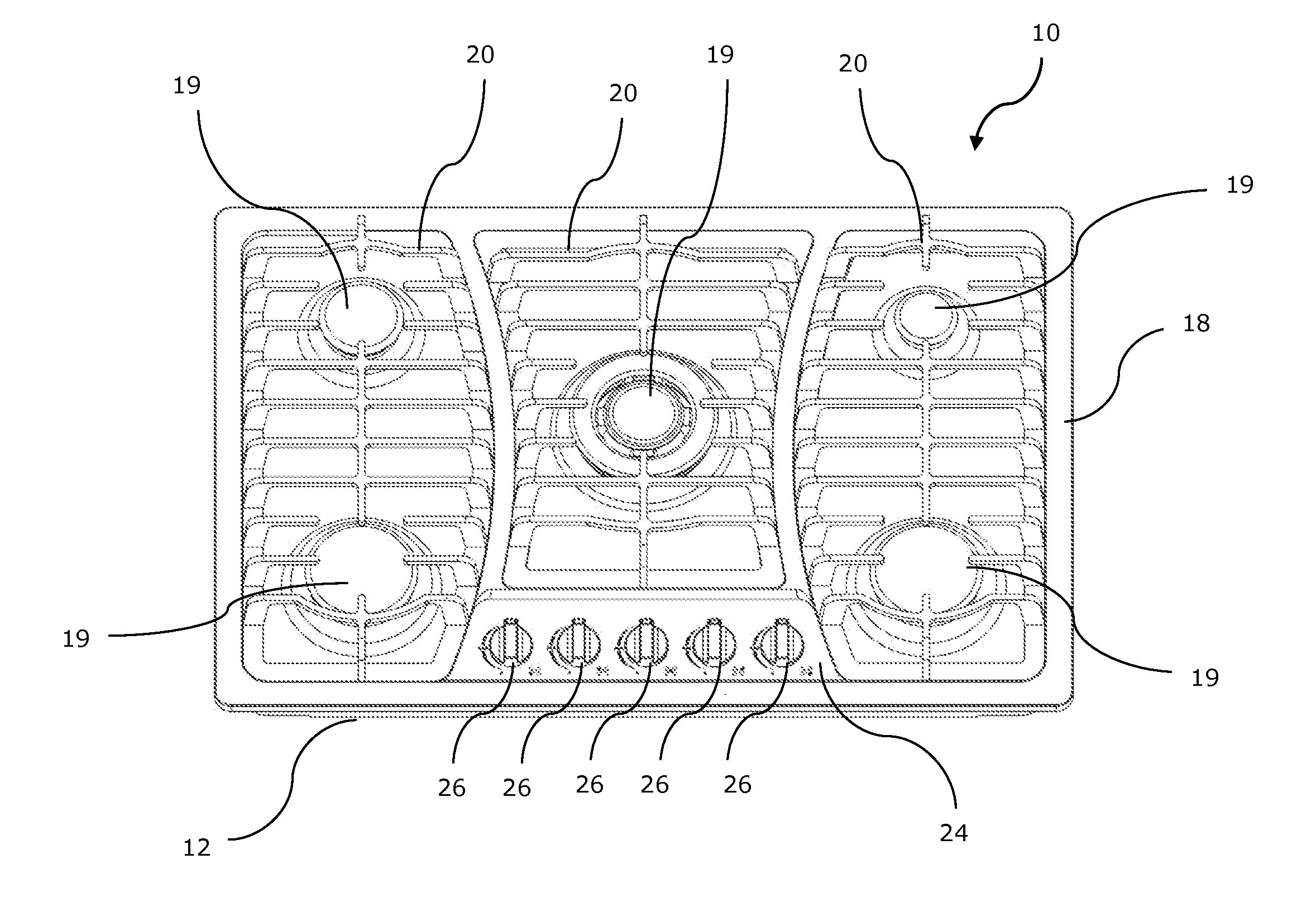 Cook top assembly with dual power source