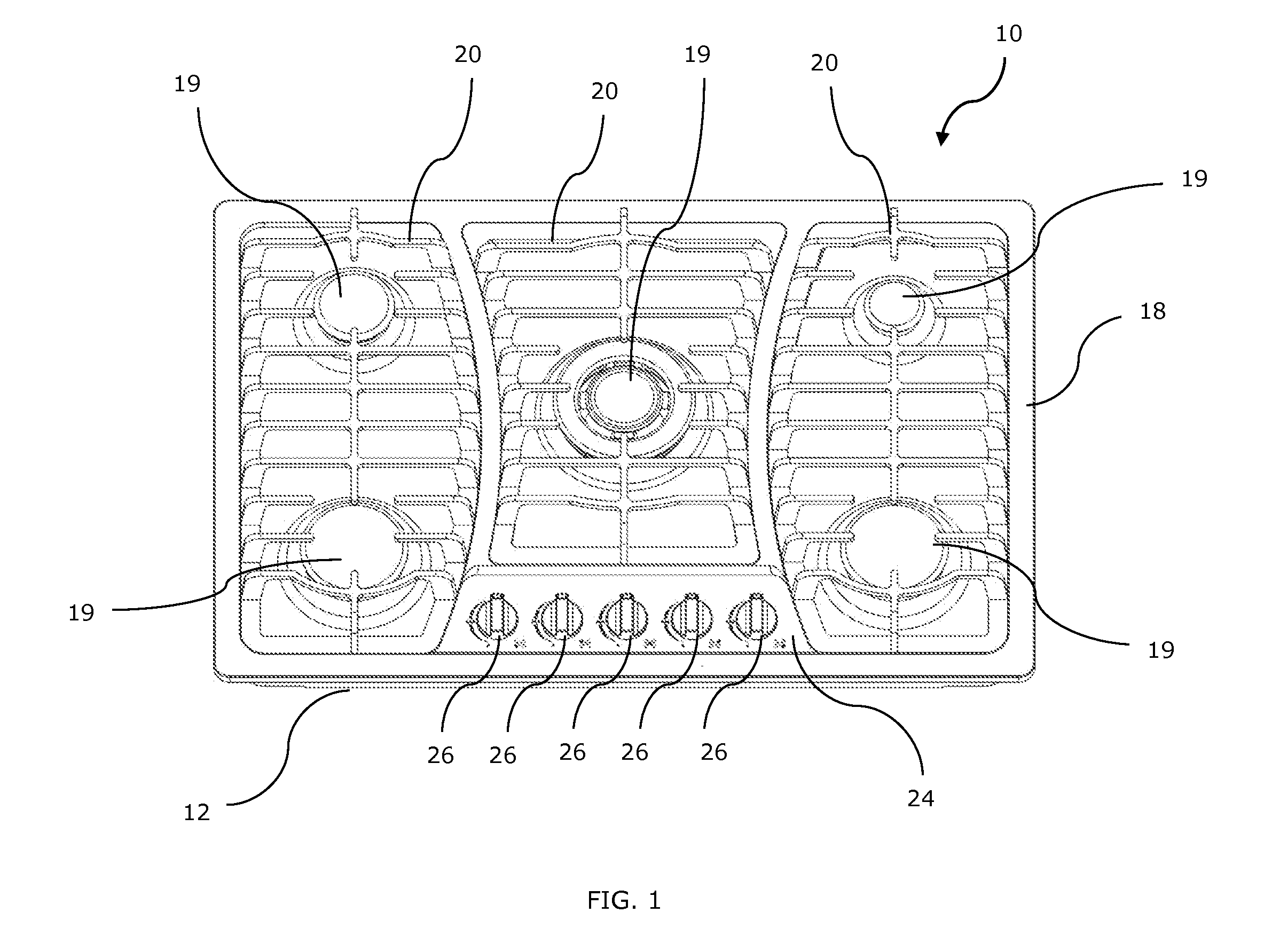 Cook top assembly with dual power source