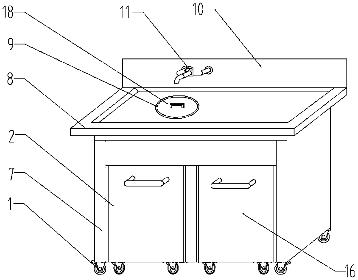 Swill trolley for solid-liquid separation