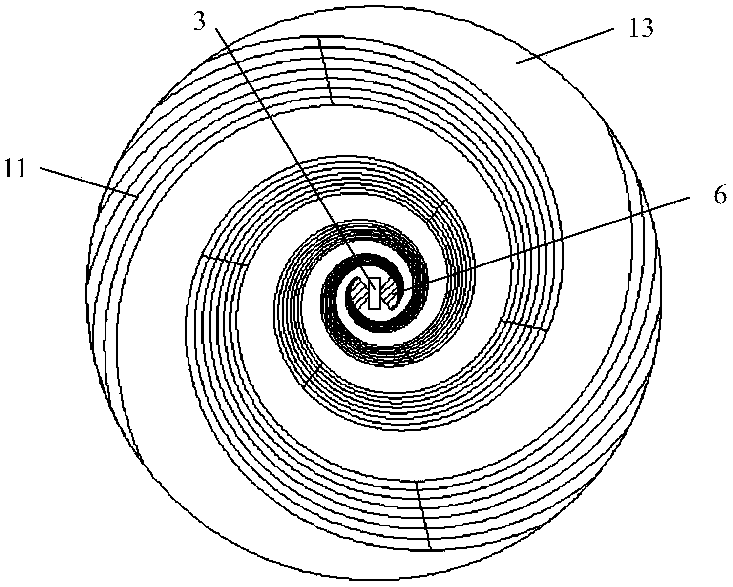 Subminiature ultra-wide-band helical antenna