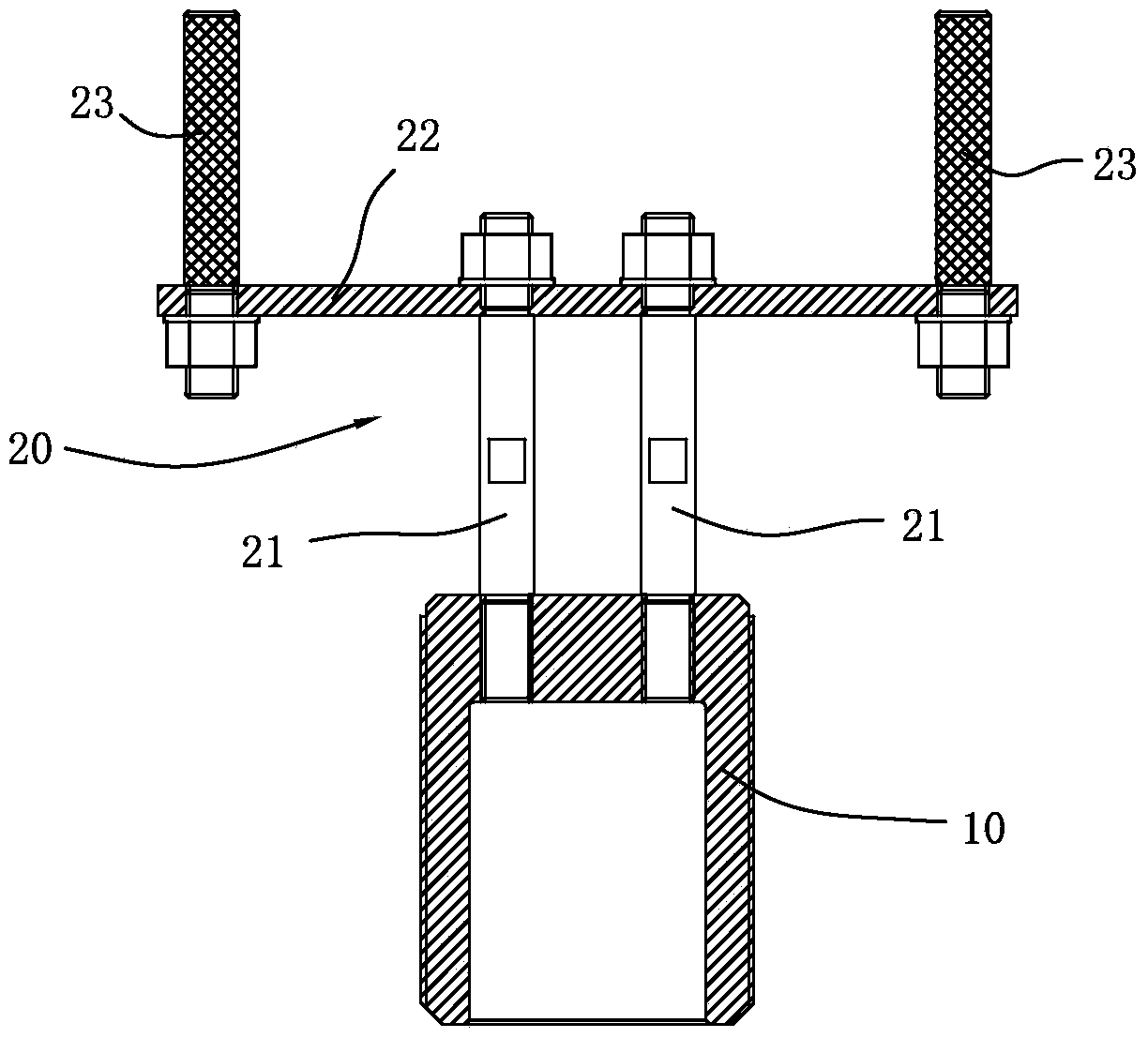 Method for finishing and grinding large accurate threaded hole and grinding tool
