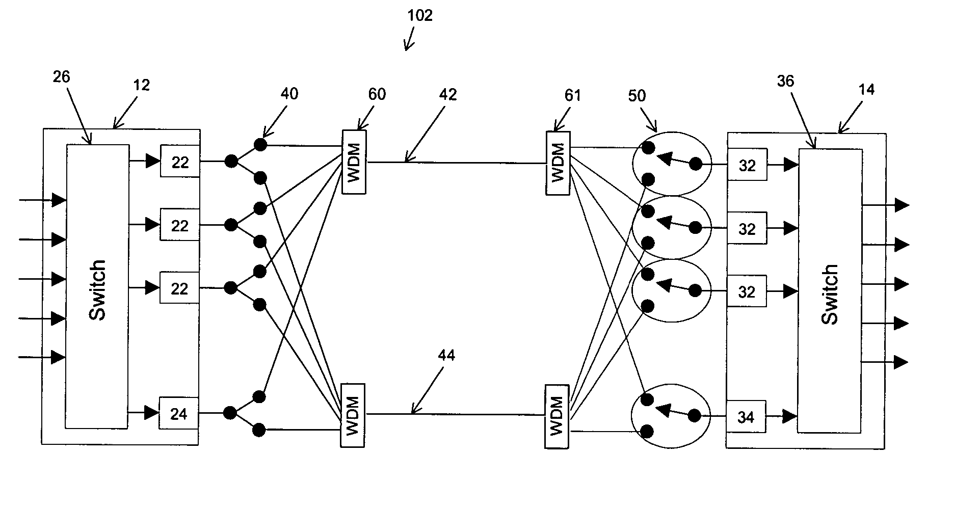Method and system for providing protection in an optical communication network