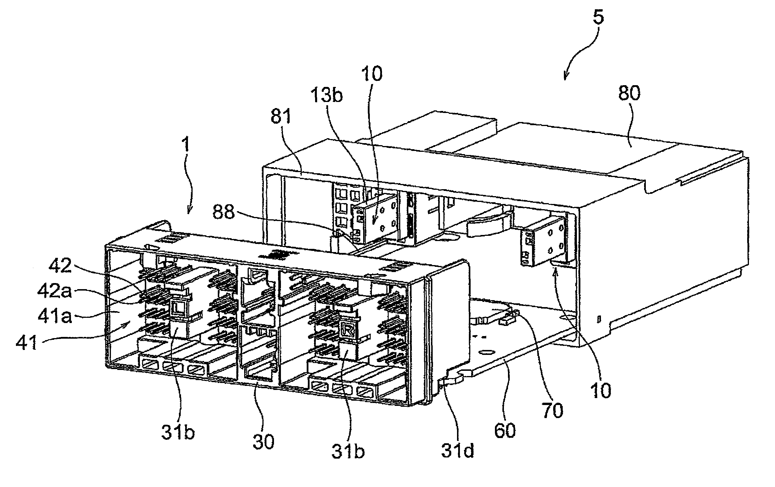 Connector for mounting electrolytic capacitor onto board and electronic circuit apparatus