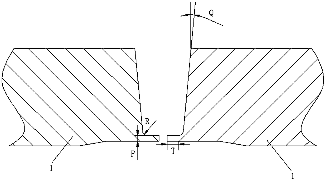 Welding method for main steam or main water supply pipeline of nuclear island of nuclear power plant