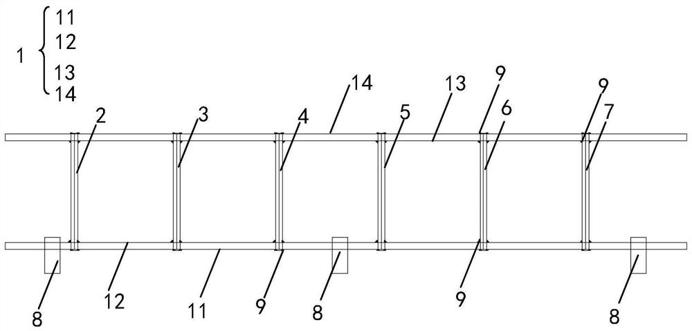 A welding method for a marine straight ladder