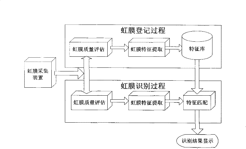 Iris recognition method and system based on field programmable gate array