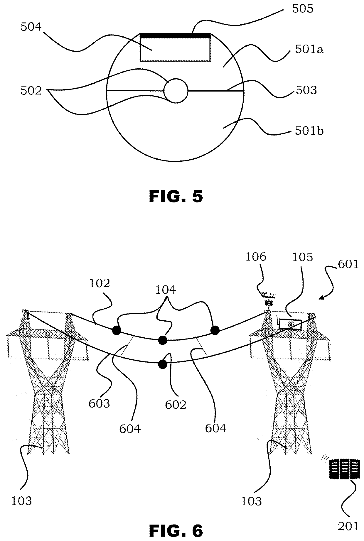 Monitoring system of wind-induced motion or vibration in at least one overhead cable, in particular a conductor aerial cable of a transmission or distribution