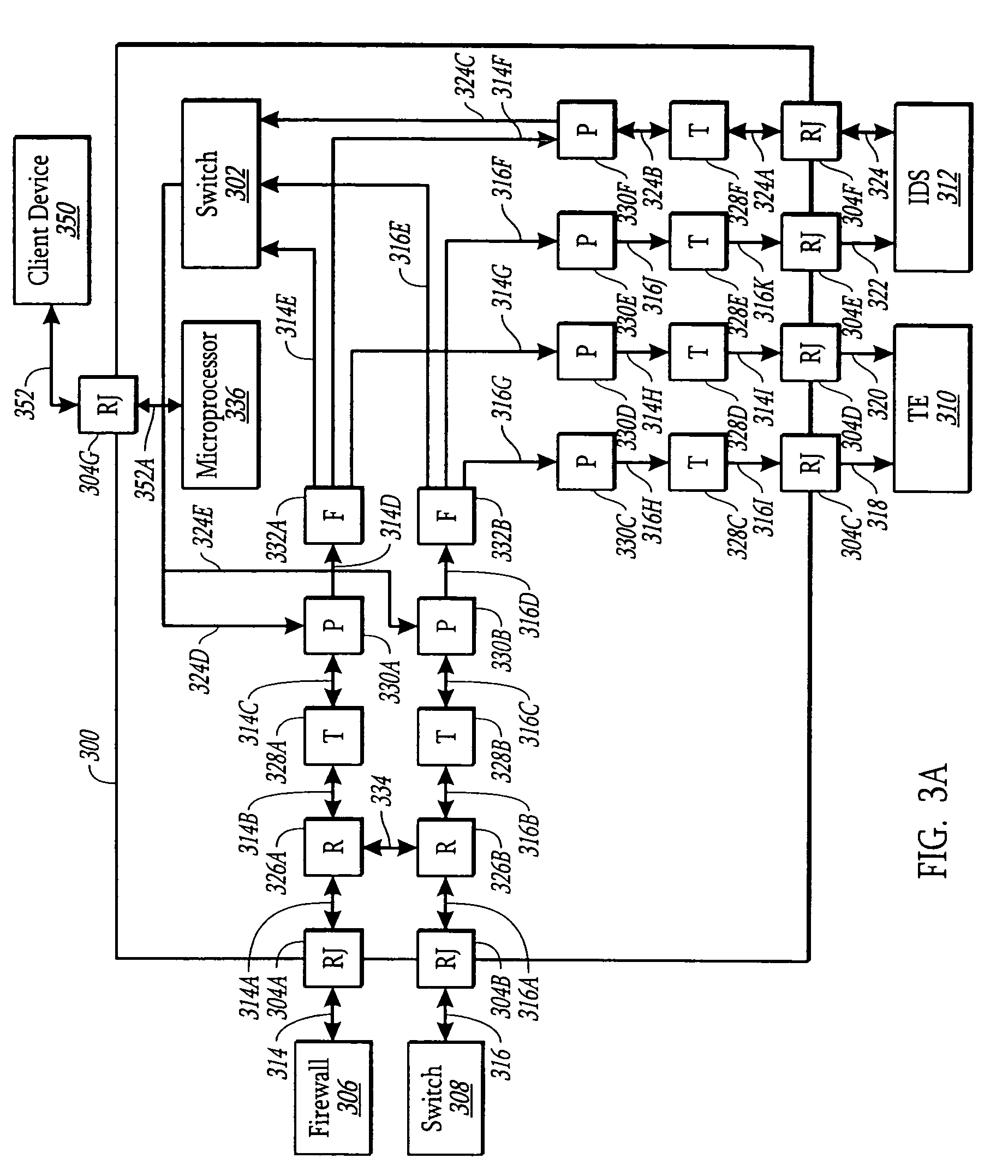 Network tap with integrated circuitry