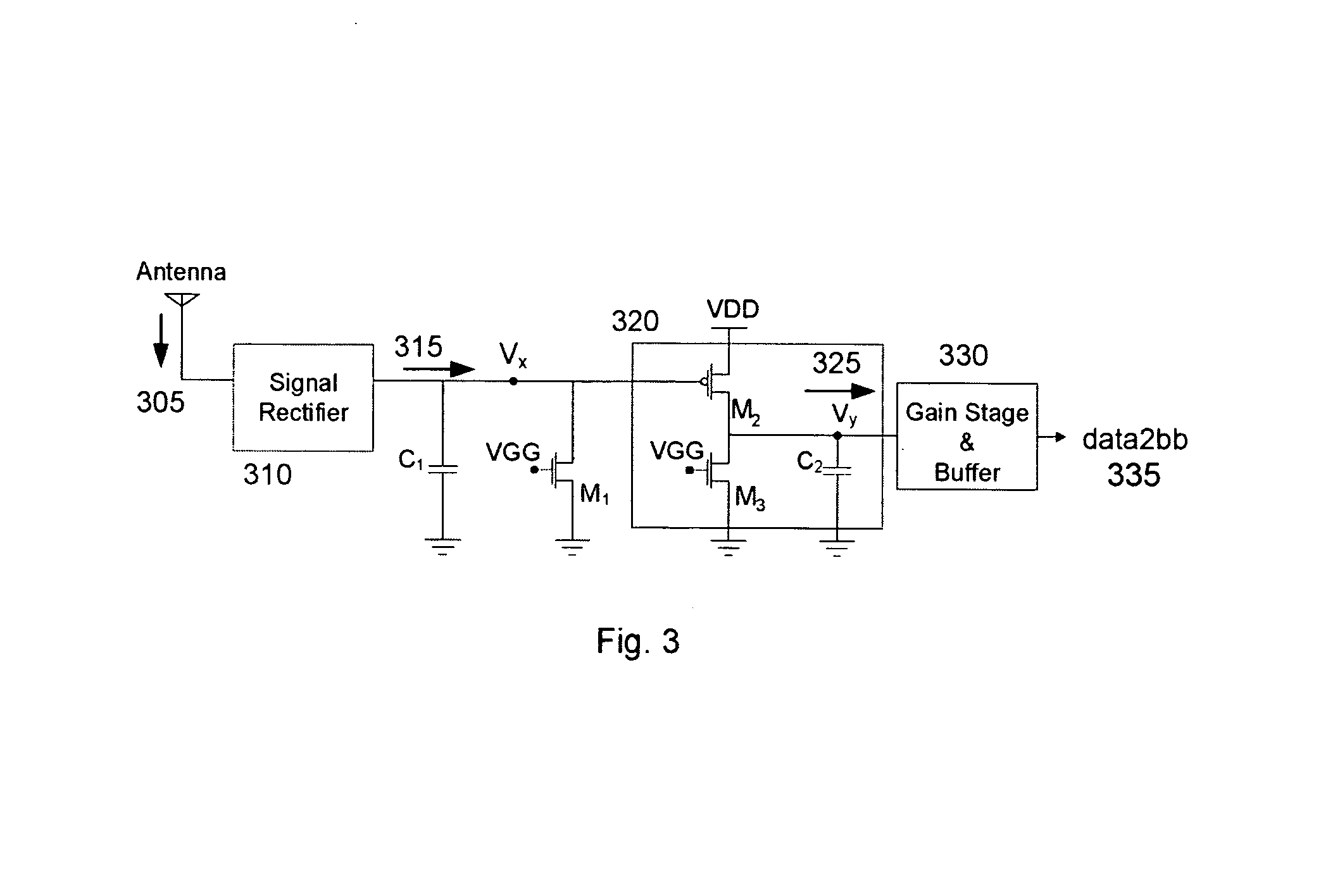 Envelope detection circuit for low power communication systems