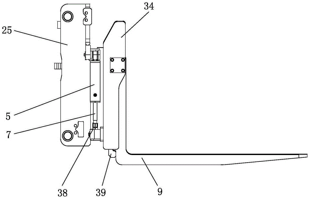 Fork mechanism of forklift