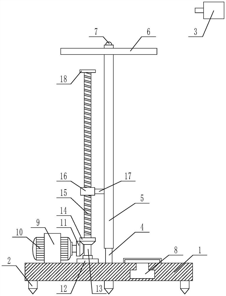 Earthwork backfilling elevation measuring device suitable for large-size foundation pit or trench