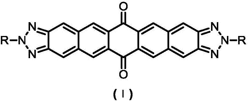 Bis-triazole pentacene quinone compound and preparation method thereof