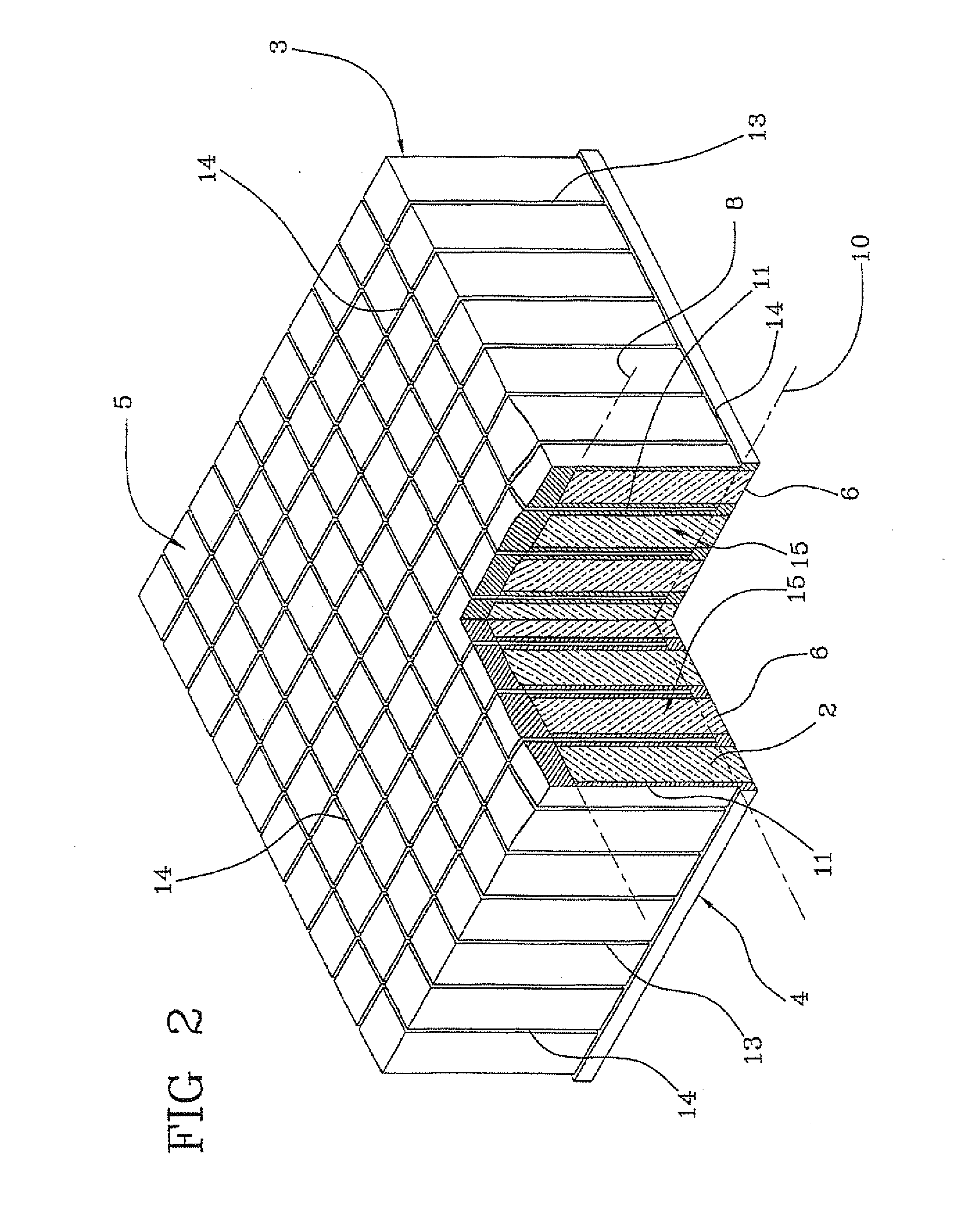 Method for obtaining a scintillation structure