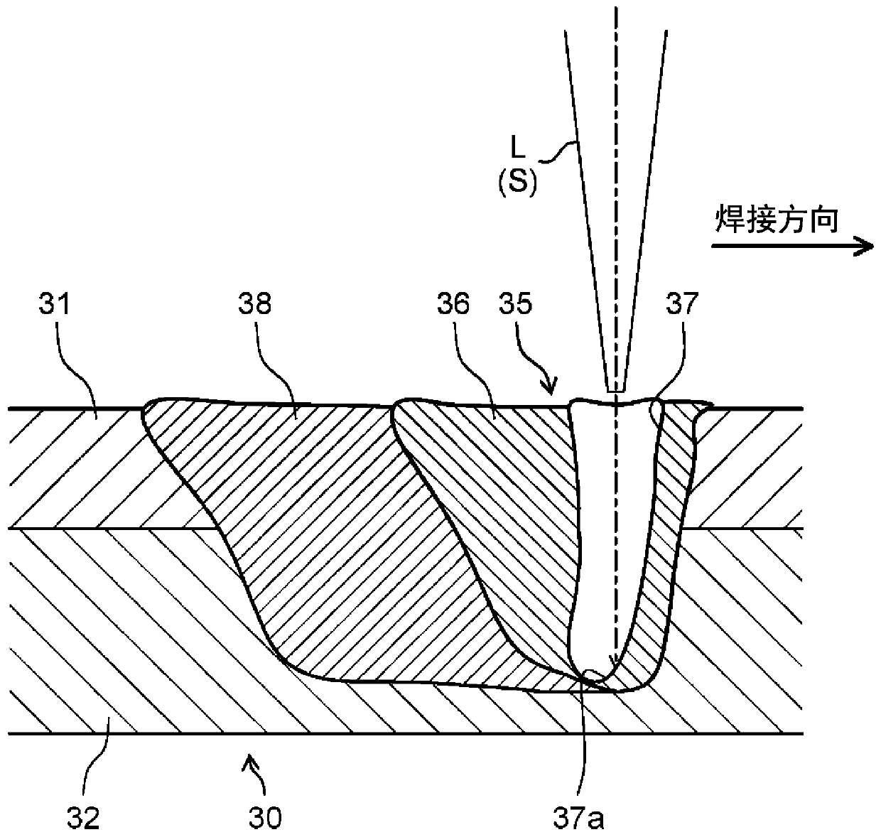 Laser welding device and laser welding method