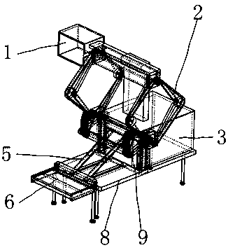 Carton sheet upward-pulling type pushing device used in field of packaging