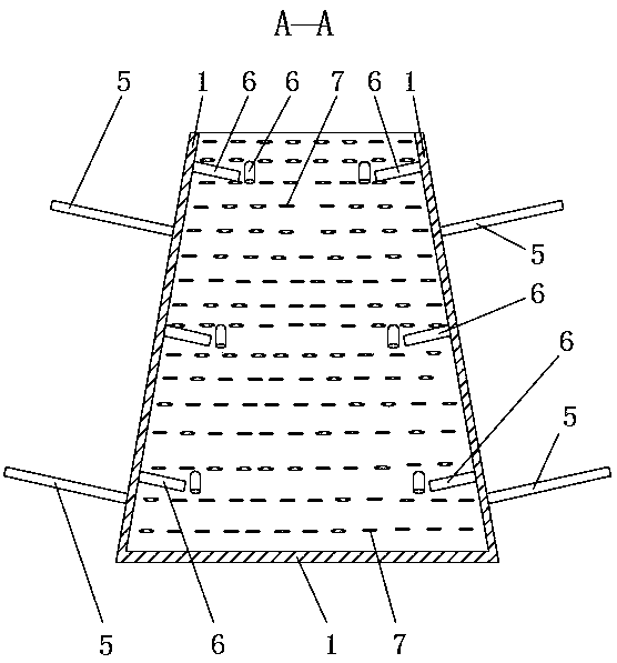 Template structure for reserving equipment basic embedded bolt hole in cast-in-place concrete