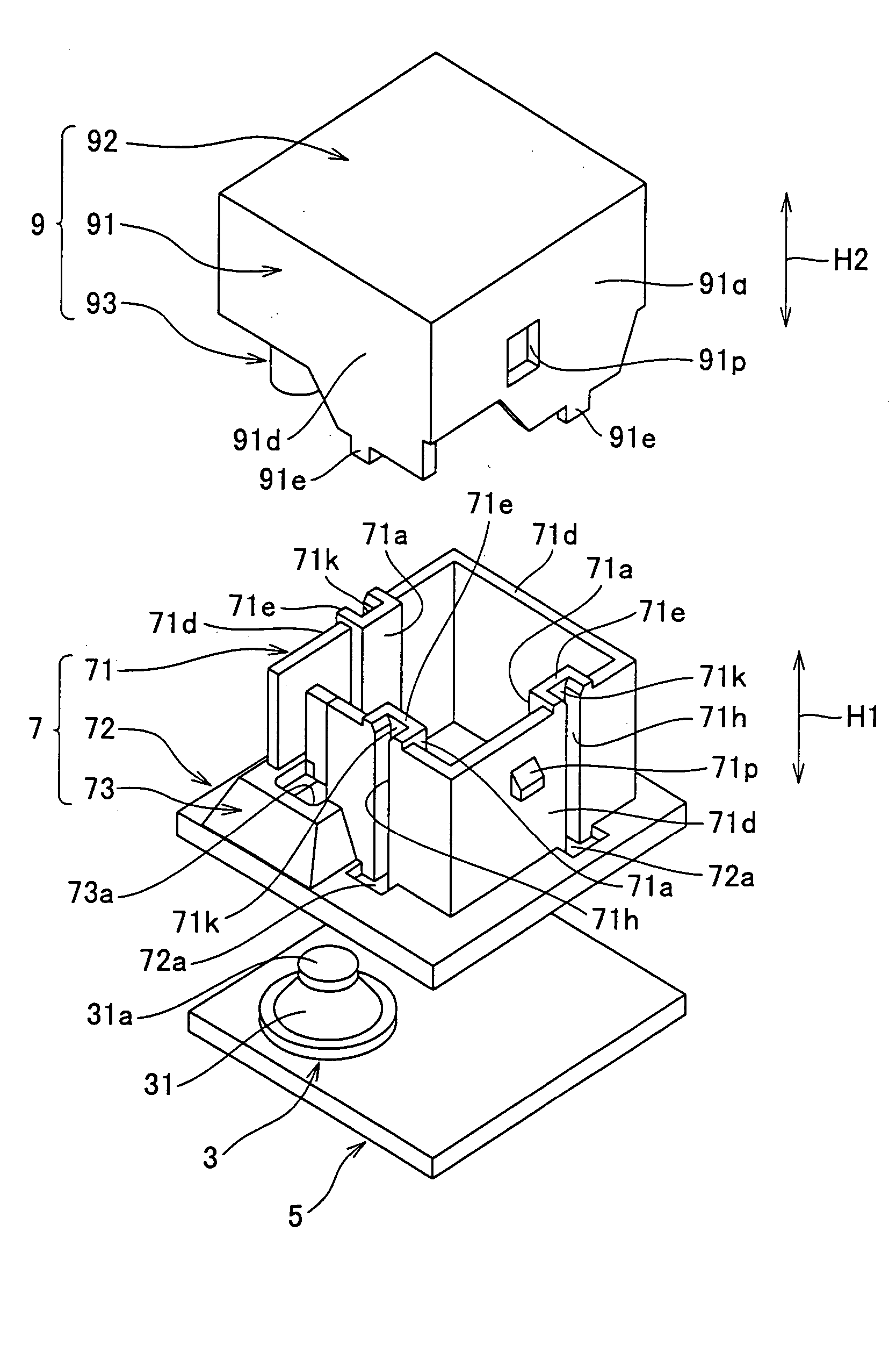 Push type switch