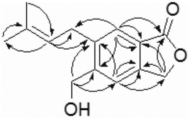 Preparation method and application of isopentenyl benzolactone compound in tobacco