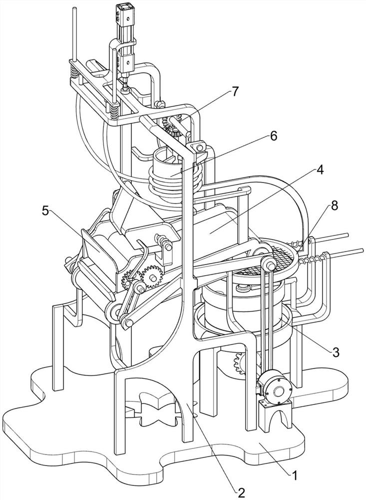 A kind of grinding and pulverizing mechanism for calcium carbonate extraction