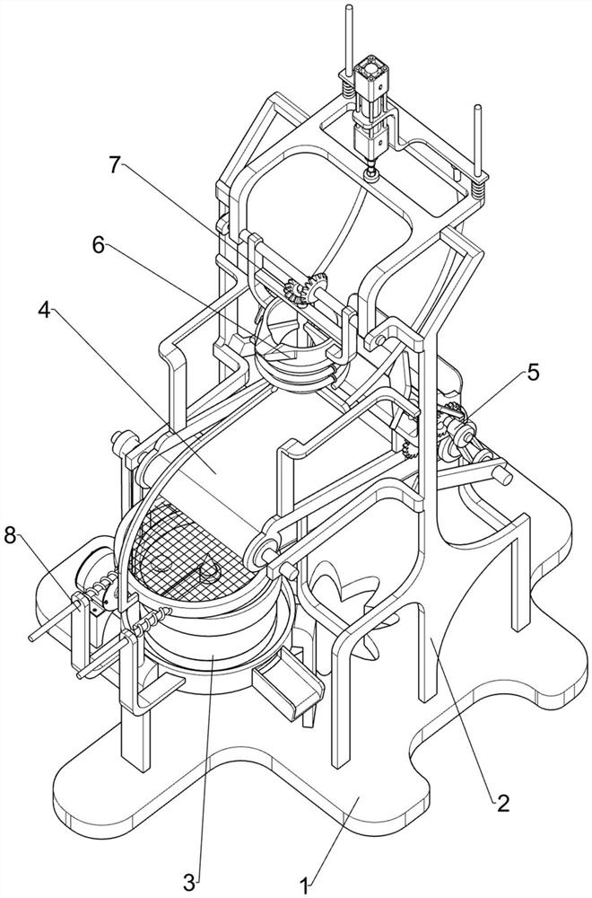 A kind of grinding and pulverizing mechanism for calcium carbonate extraction