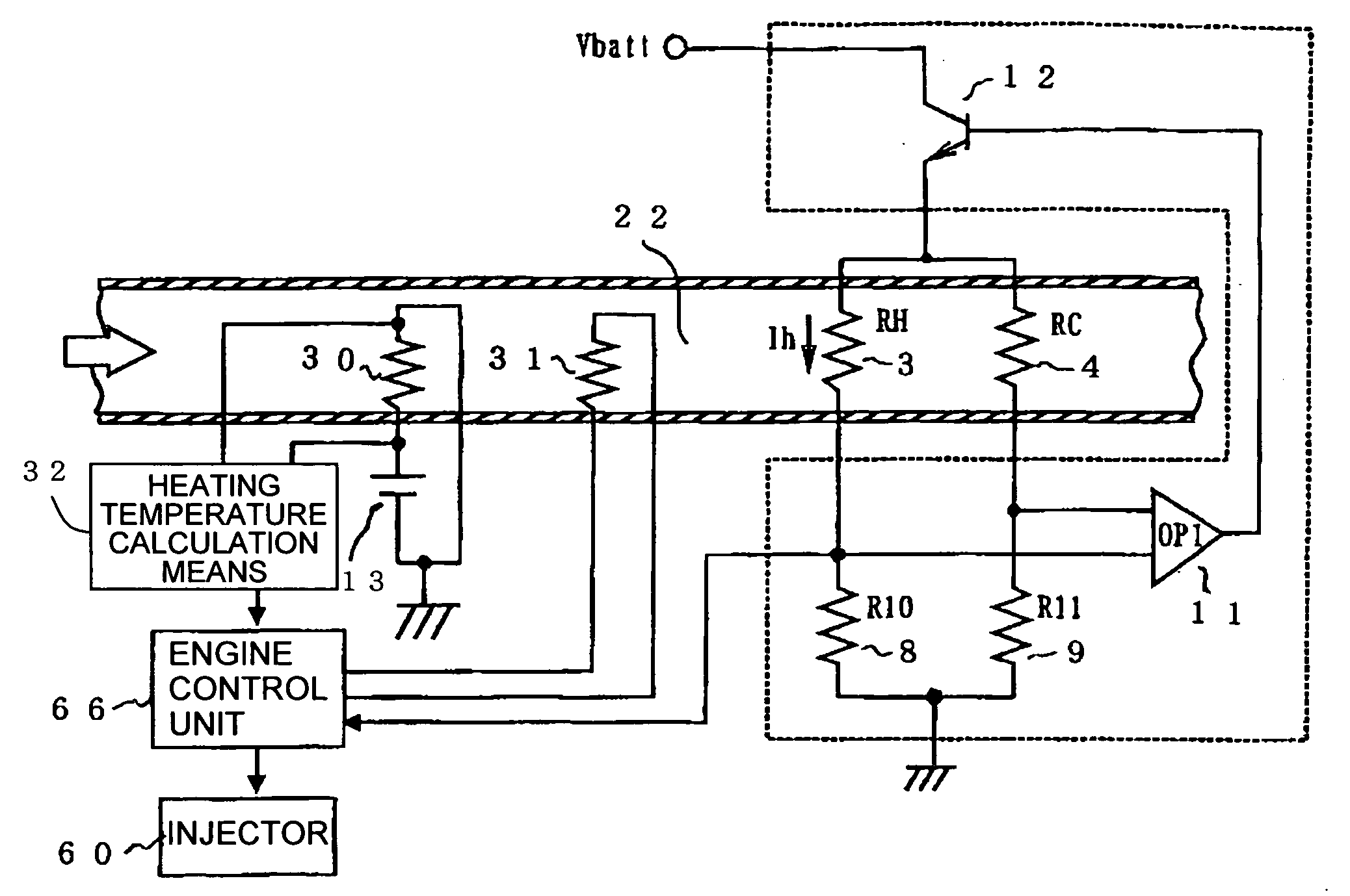 Thermal type gas flow measuring instrument