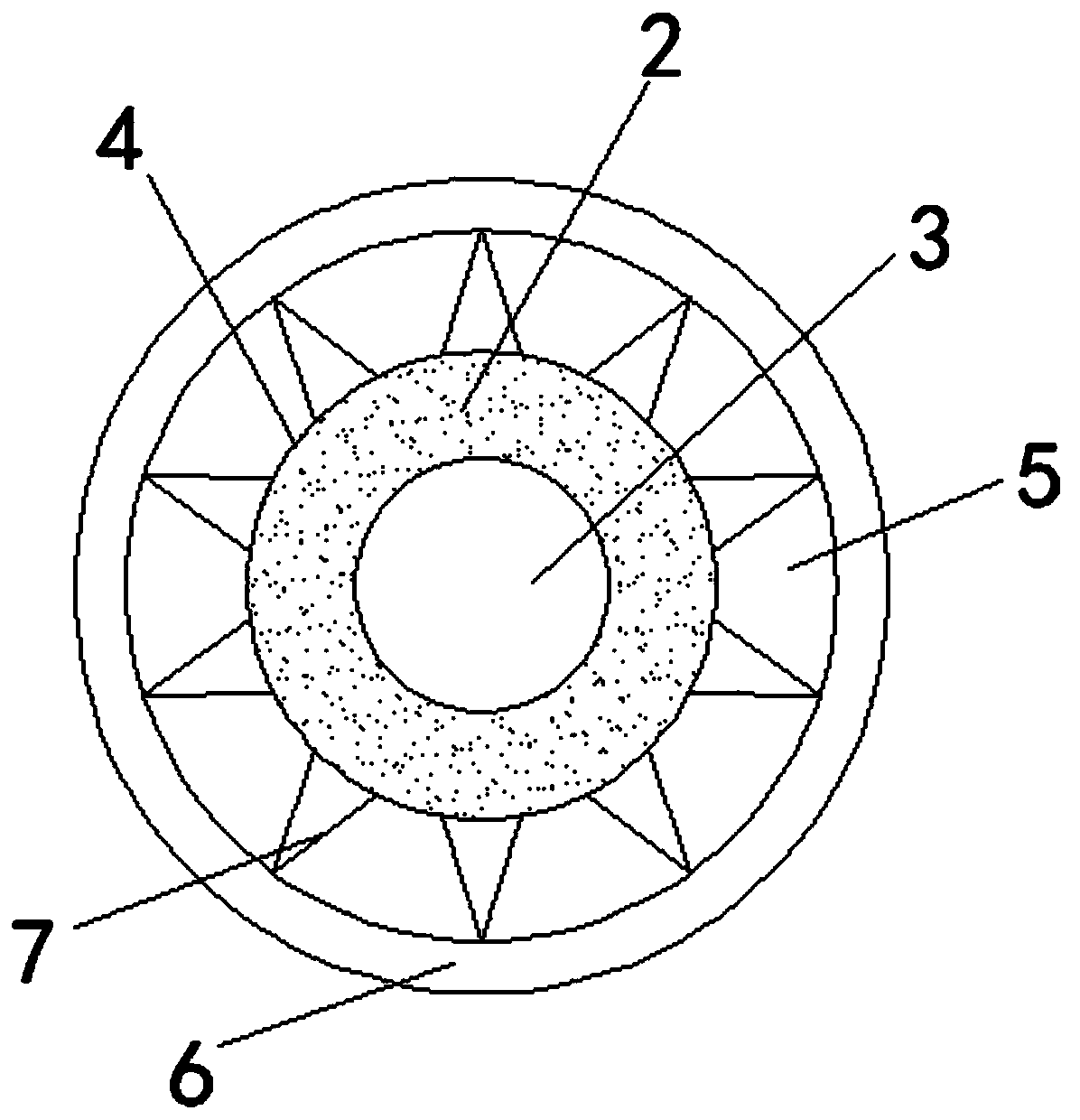 Internal filter element of precious metal recoverer