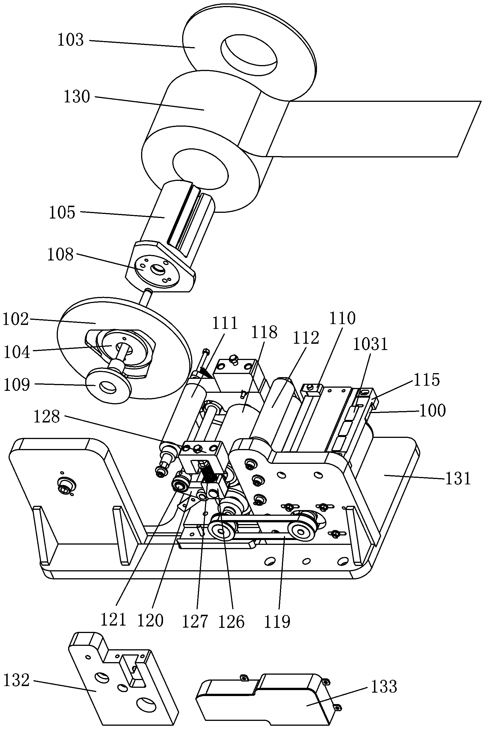 Automatic feeding and stripping mechanism