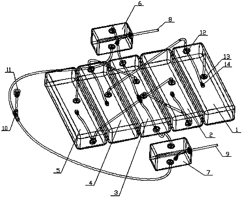Side-by-side distribution-typed oil tank system