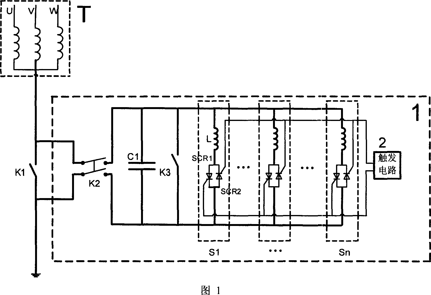 Direct current current-limiting device of neutral point of grounding transformer