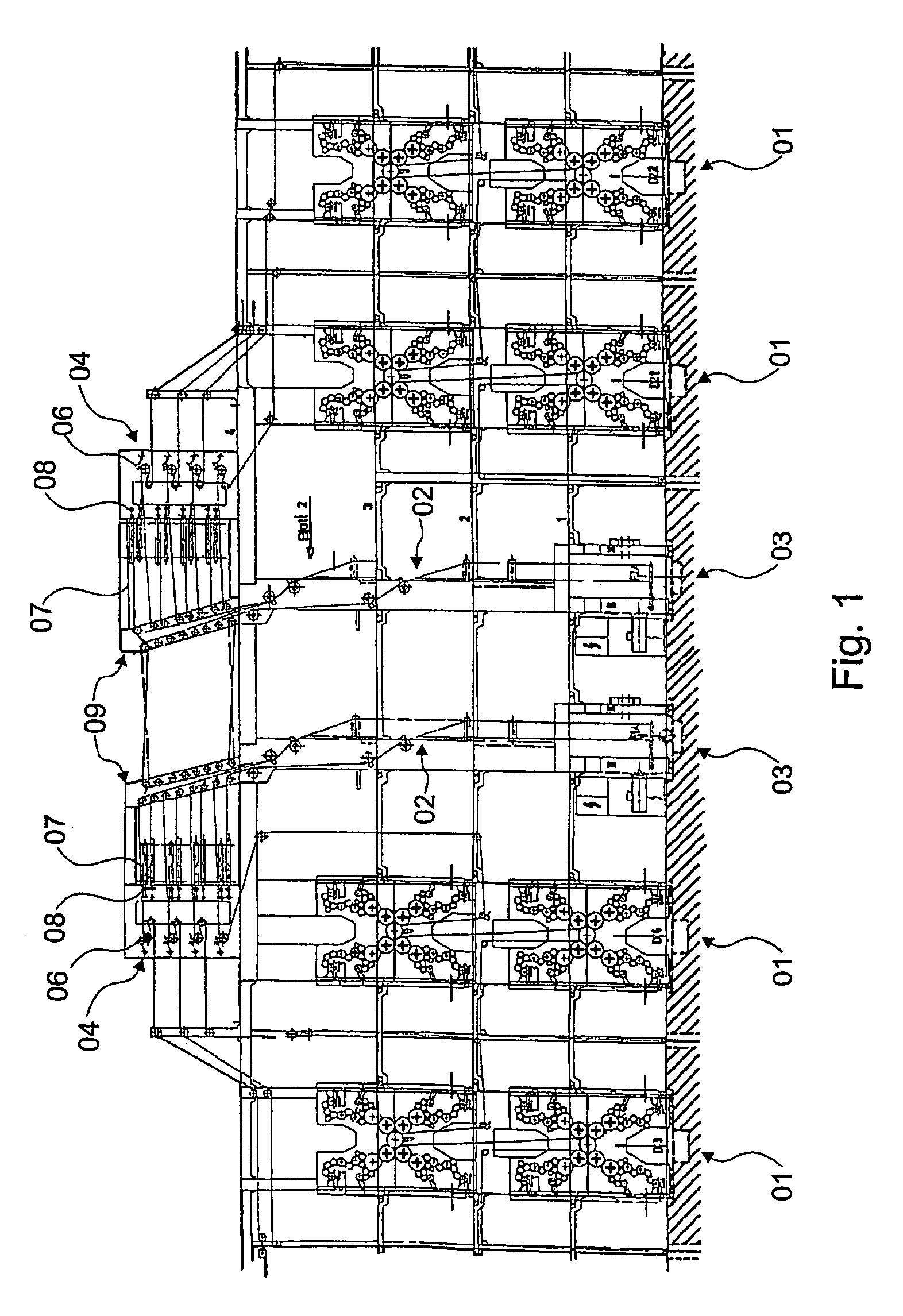 Devices for guiding a partial width web, guide element for guiding a partial width web and processing machine comprising said devices
