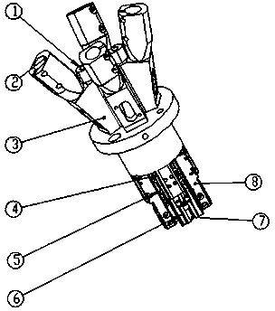 Multi-shaft filature locking nozzle clamping jaw mechanism