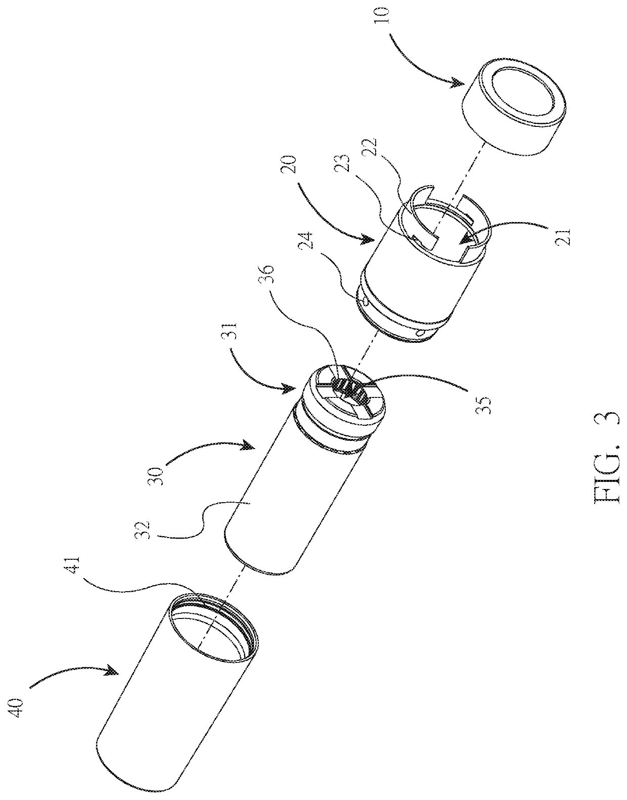 Cosmetic container with lipstick replacement device