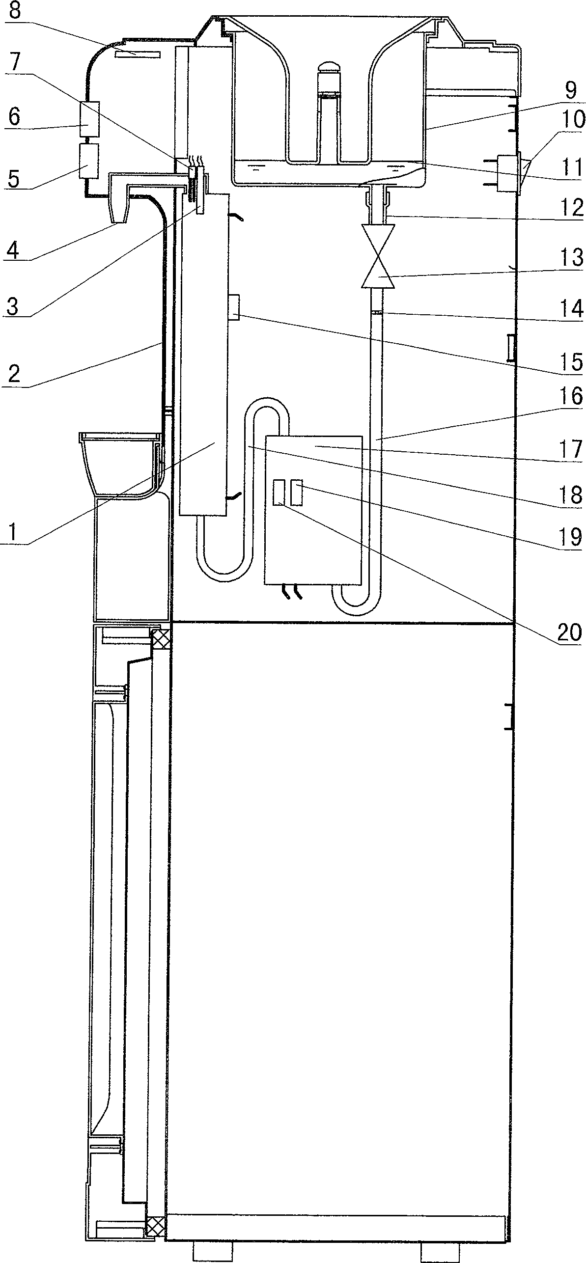 Large-flow immediately-heating water-drinking machine