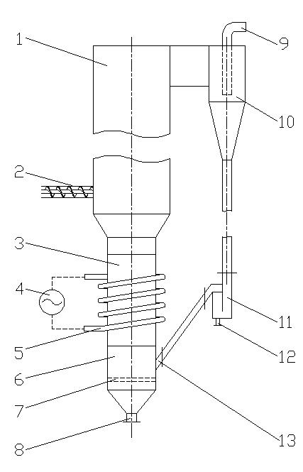 Circulating fluidized bed reactor for preparing hydrogen by gasifying biomass